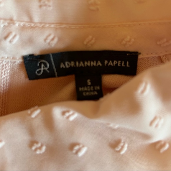 Adrianna Papell Blush Pink Swiss Dot Sheer Sweater NWOT - Picture 5 of 5